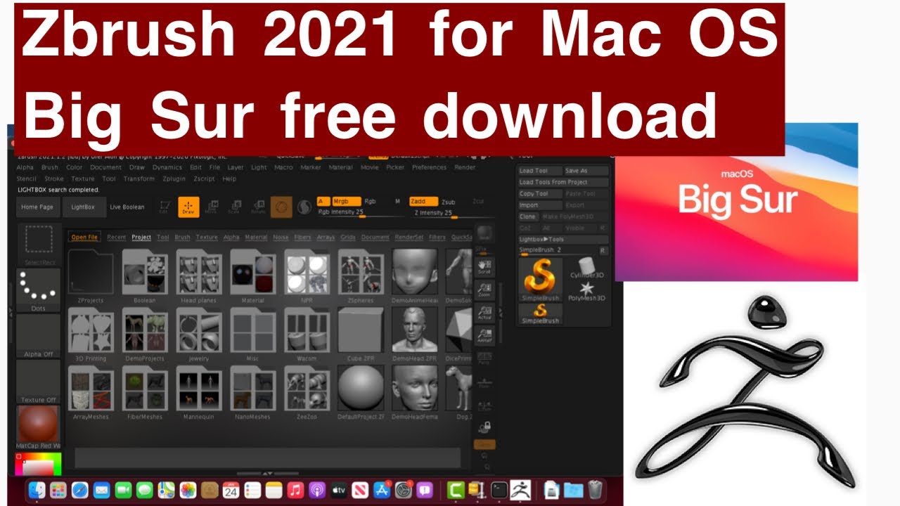 zbrush free download for mac